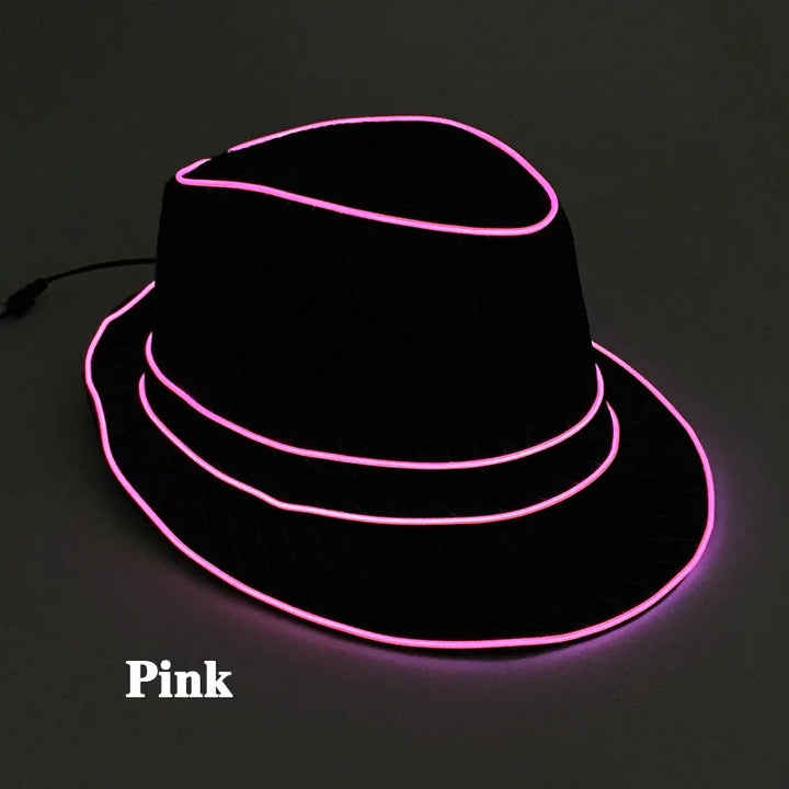 Multicolor LED Light-Up Fedora Hat – Rave, Dance & Party Accessory