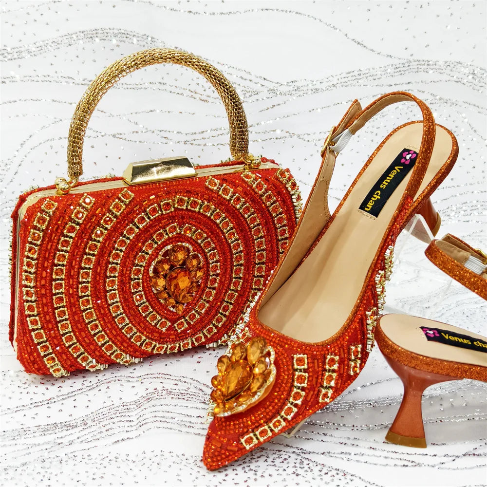 Italian Butterfly Wedding Shoes & Matching Bag Set EDS59 – Turquoise