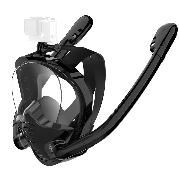180° Panoramic Full-Face Snorkel Mask with Dual Snorkels