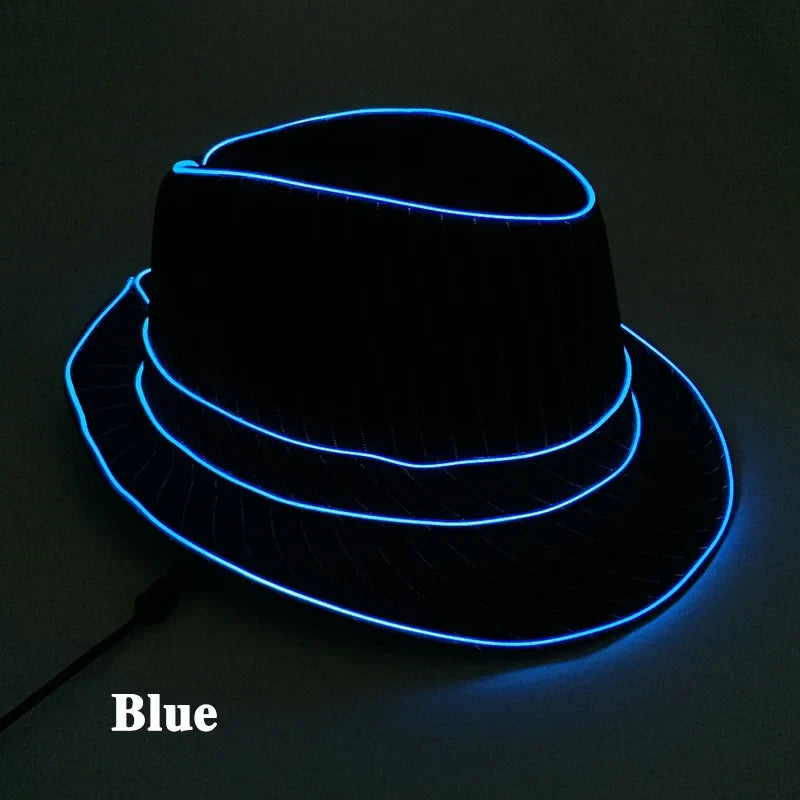Multicolor LED Light-Up Fedora Hat – Rave, Dance & Party Accessory