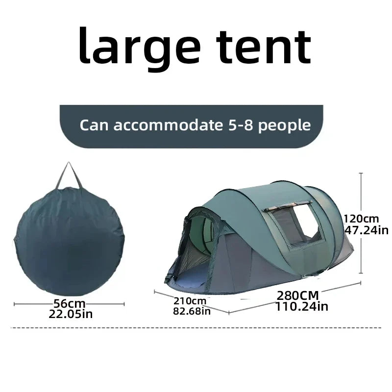 5–8 Person Automatic Pop-Up Waterproof Camping Tent