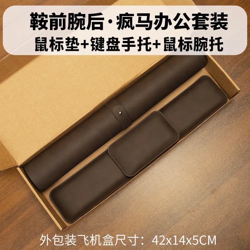 3-Piece Waterproof PU Desk Mat & Mouse Pad Set