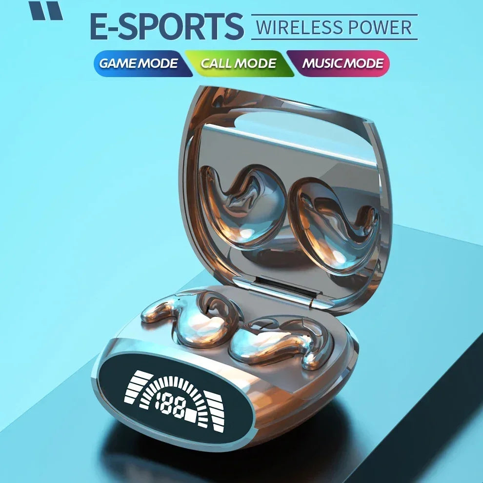 Ultra-Thin Bluetooth Sleep Earbuds with Digital Display