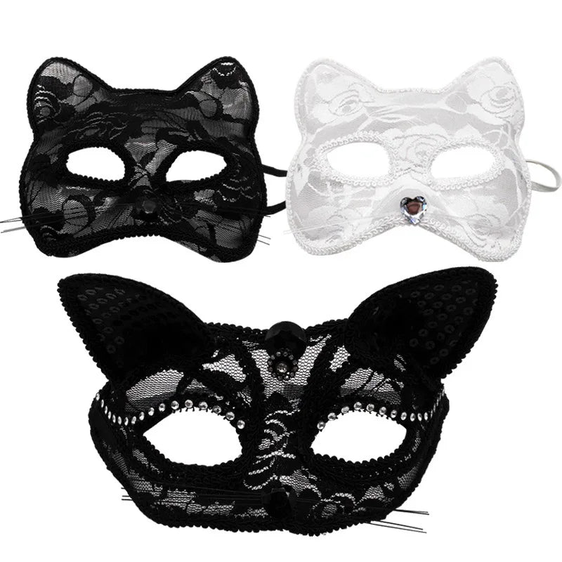 Women’s Lace Cat and Fox Masquerade Mask