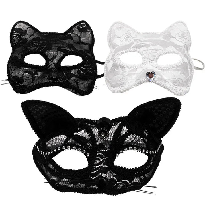 Women’s Lace Cat and Fox Masquerade Mask