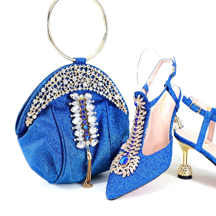 Italian Shoes & Matching Bag Set HRT1-32 – Elegant Women's Dress Collection
