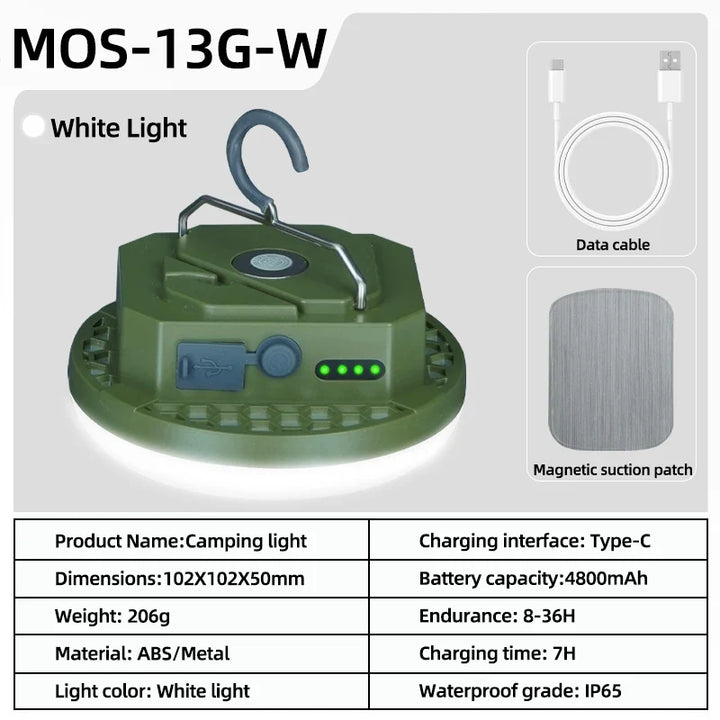 MOSLIGHTING Rechargeable Camping Lantern and Portable Flashlight