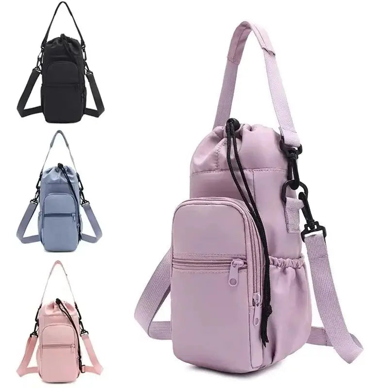 Portable Insulated Water Bottle Carrier Bag with Phone Pocket