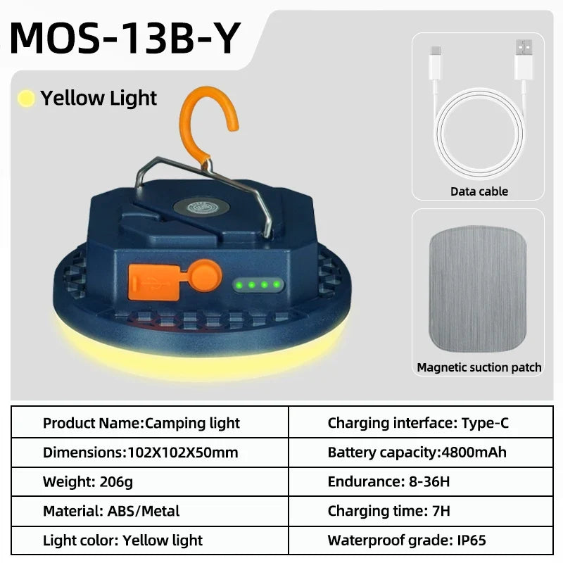 MOSLIGHTING Rechargeable Camping Lantern and Portable Flashlight