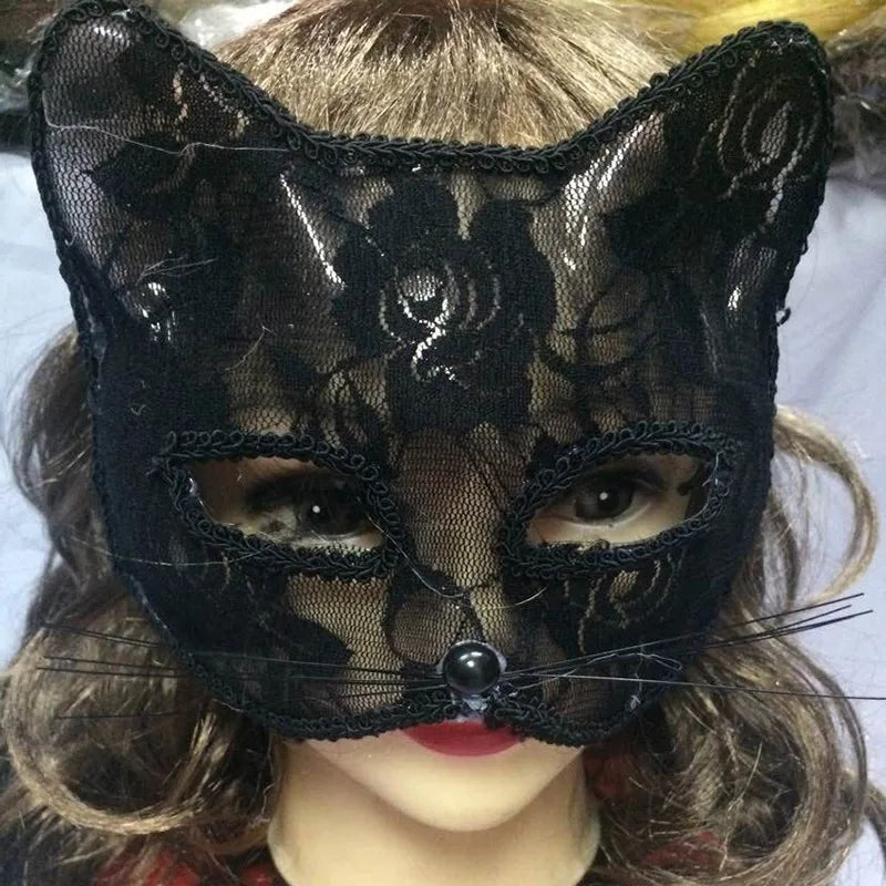 Women’s Lace Cat and Fox Masquerade Mask