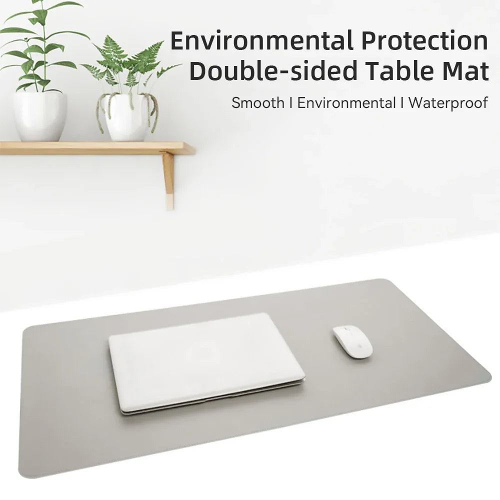 Large Waterproof PU Leather Desk Mat – 23.6 × 11.8 in