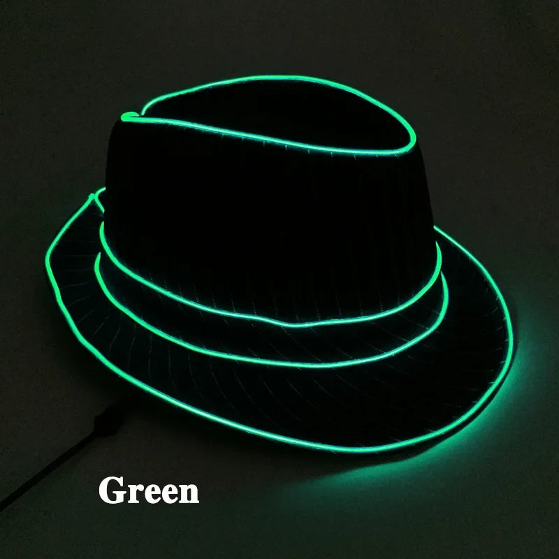 Multicolor LED Light-Up Fedora Hat – Rave, Dance & Party Accessory