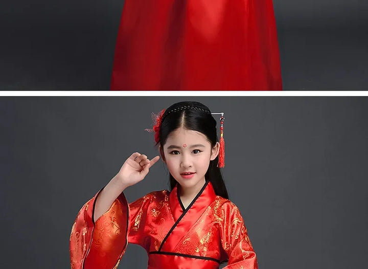 Girls’ Traditional Chinese-Inspired Dress Costume