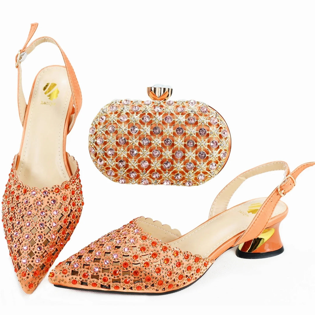 High Quality Style Ladies Shoes and Bags Set HAE1-7