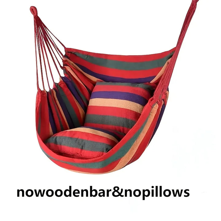 Portable 2-in-1 Striped Hammock Chair & Hanging Lounger