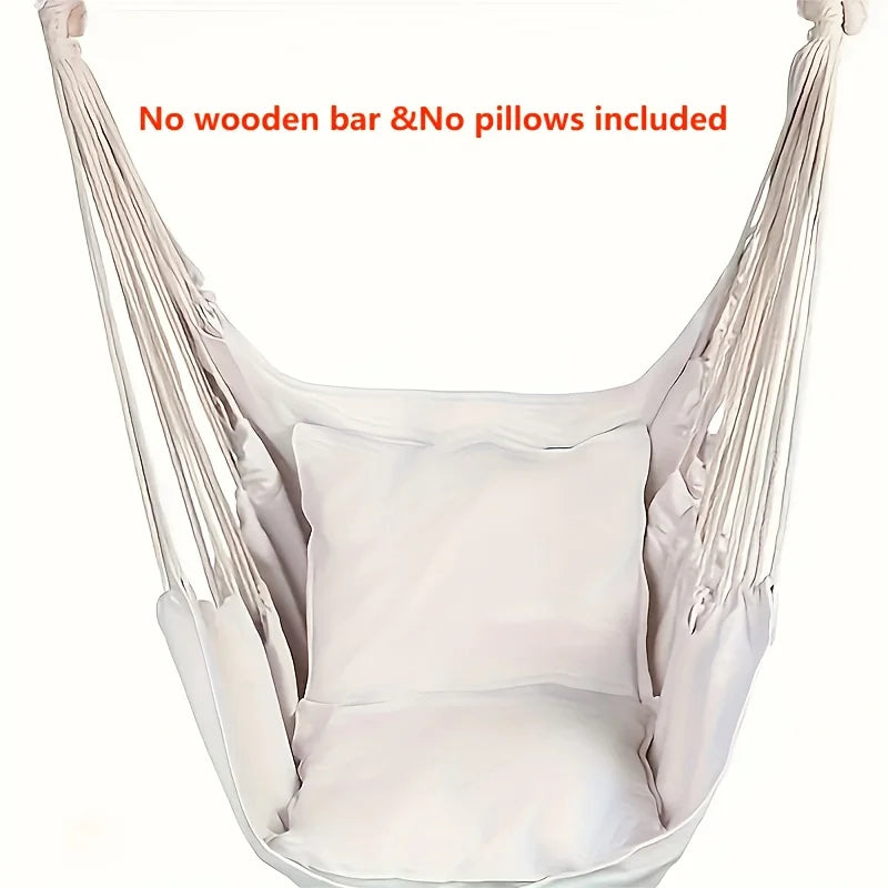 Portable 2-in-1 Striped Hammock Chair & Hanging Lounger