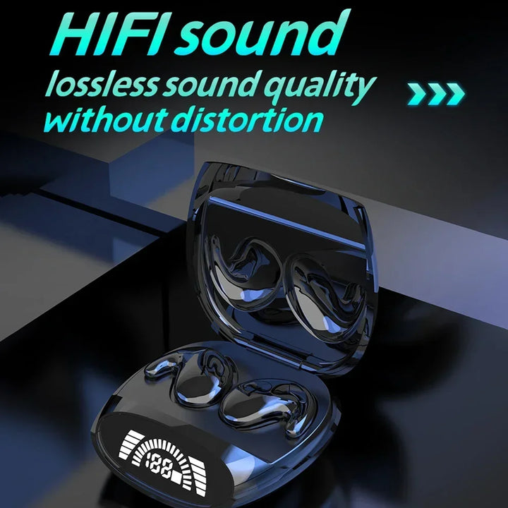 Ultra-Thin Bluetooth Sleep Earbuds with Digital Display