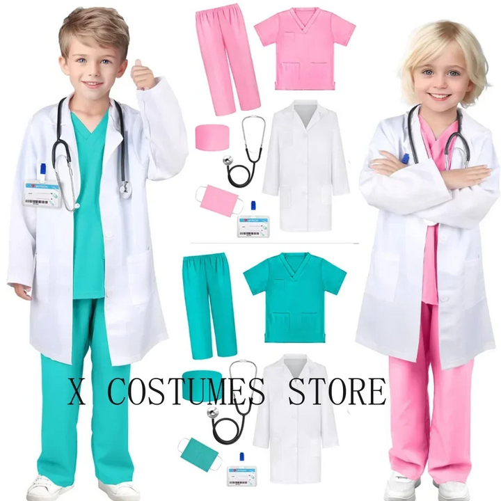 Kids’ Doctor & Nurse Costume – Medical Role-Play Outfit
