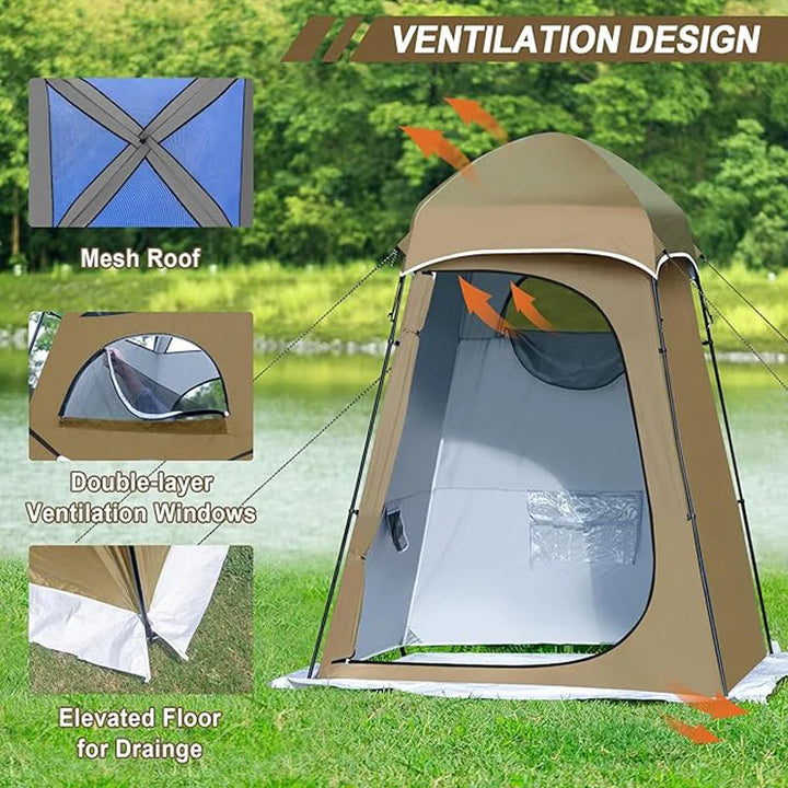 Waterproof Camping Shower and Privacy Tent – 160 × 160 × 240 cm