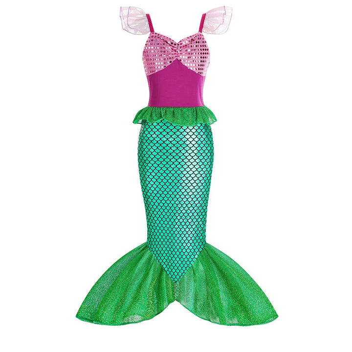 Kids’ Mermaid Princess Costume Dress – Cosplay Party Outfit
