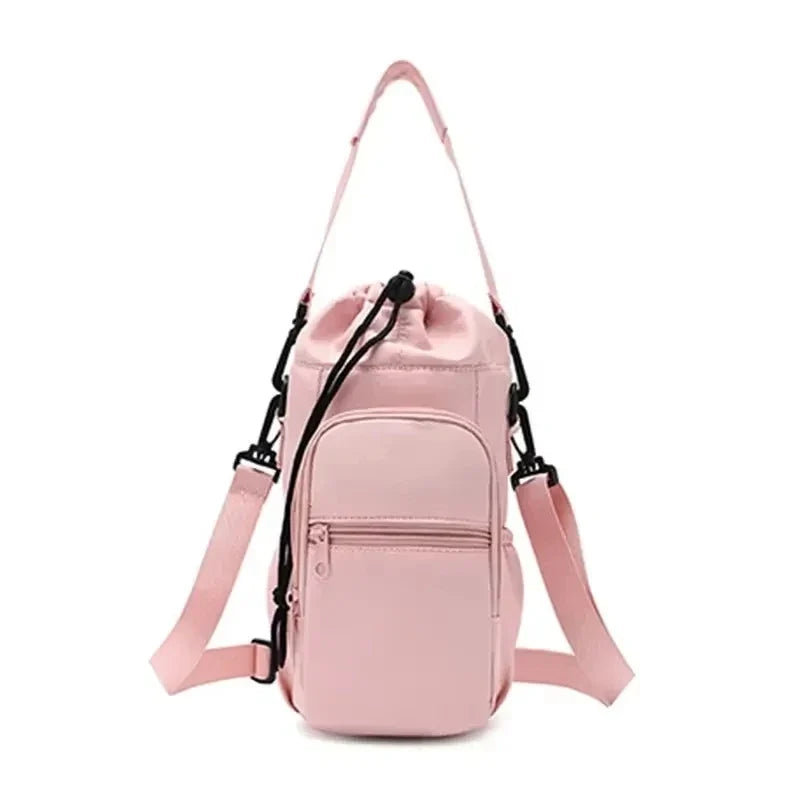 Portable Insulated Water Bottle Carrier Bag with Phone Pocket