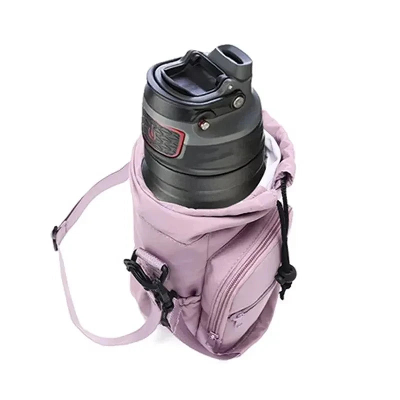 Portable Insulated Water Bottle Carrier Bag with Phone Pocket