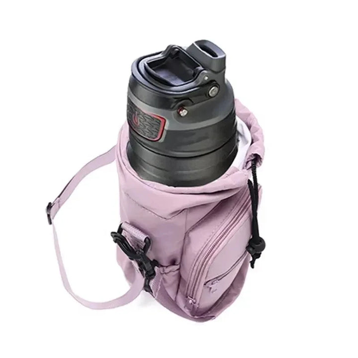 Portable Insulated Water Bottle Carrier Bag with Phone Pocket