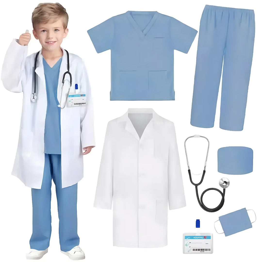 Kids’ Doctor & Nurse Costume – Medical Role-Play Outfit