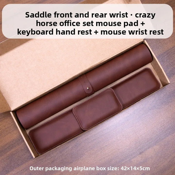 3-Piece Waterproof PU Desk Mat & Mouse Pad Set