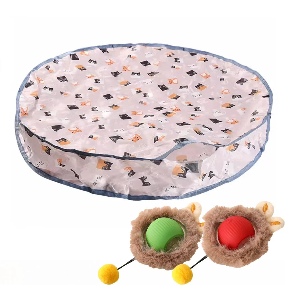 Motion-Activated Hide-and-Seek Ball Toy for Indoor Cats