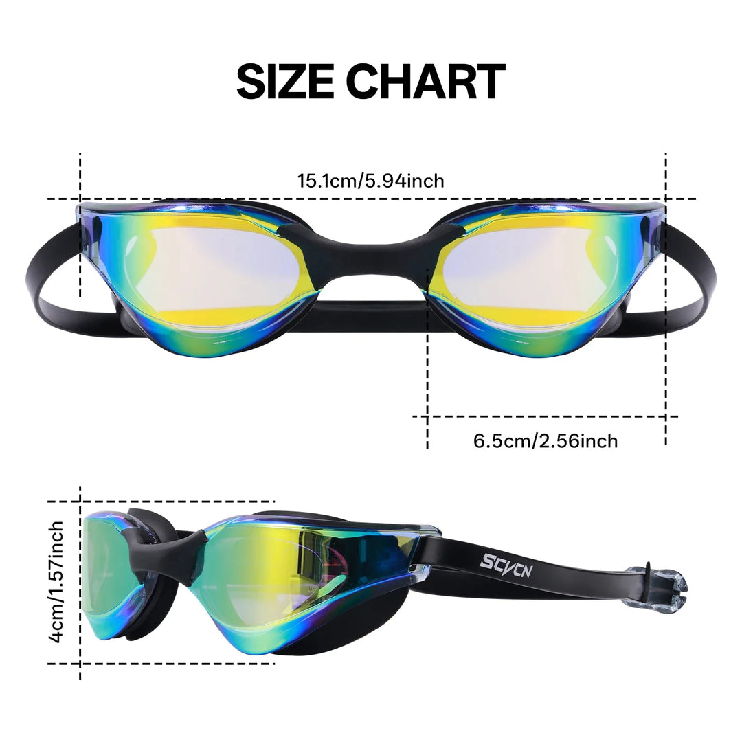 SCVCN Adult Anti-Fog UV400 Frameless Swimming Goggles
