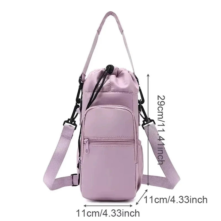 Portable Insulated Water Bottle Carrier Bag with Phone Pocket