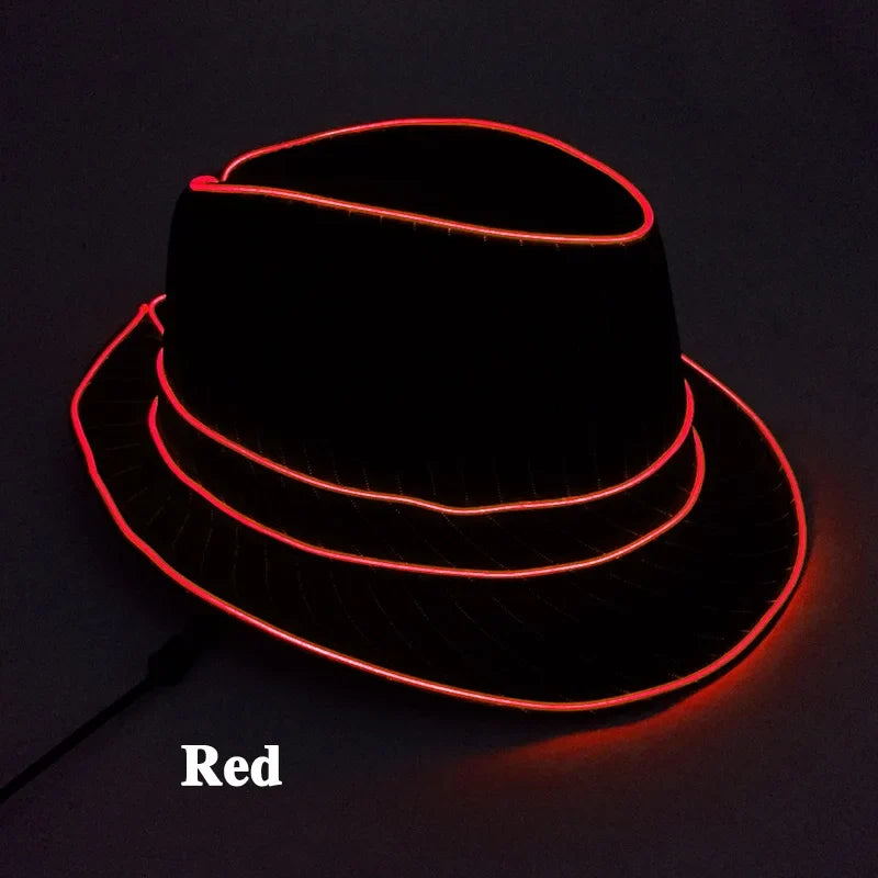 Multicolor LED Light-Up Fedora Hat – Rave, Dance & Party Accessory