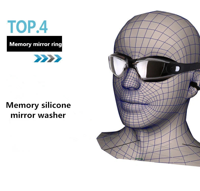 Professional Swimming Goggles Anti-Fog Waterproof Silicone Swim Glasses for Adults