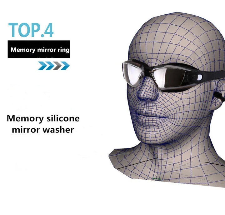 Professional Swimming Goggles Anti-Fog Waterproof Silicone Swim Glasses for Adults