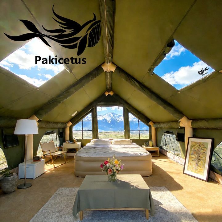 PAKICETUS 4–8 Person Inflatable Water-Resistant Camping Tent