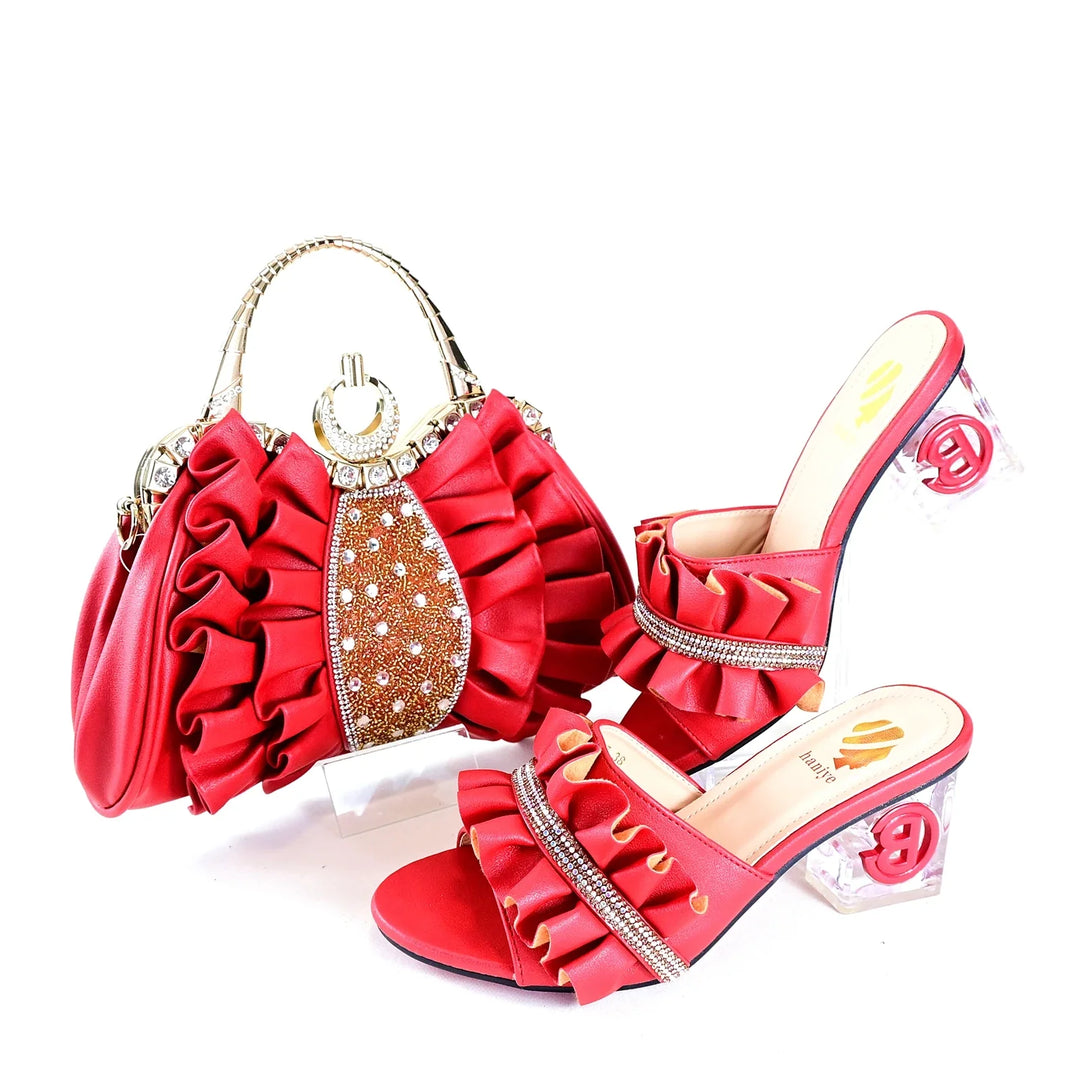 High Quality Ladies Shoes and Bags Set HRT1-45