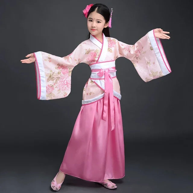 Girls’ Traditional Chinese-Inspired Dress Costume