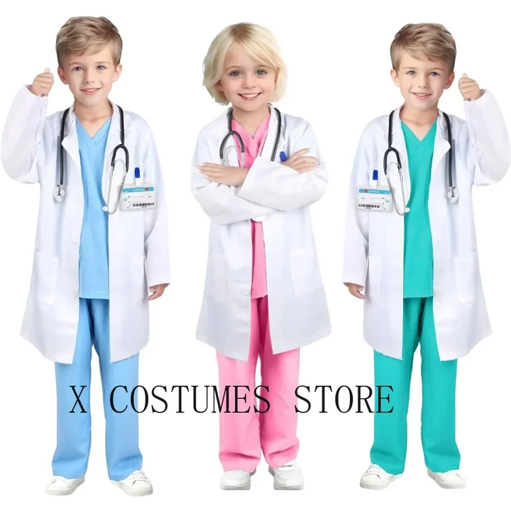 Kids’ Doctor & Nurse Costume – Medical Role-Play Outfit