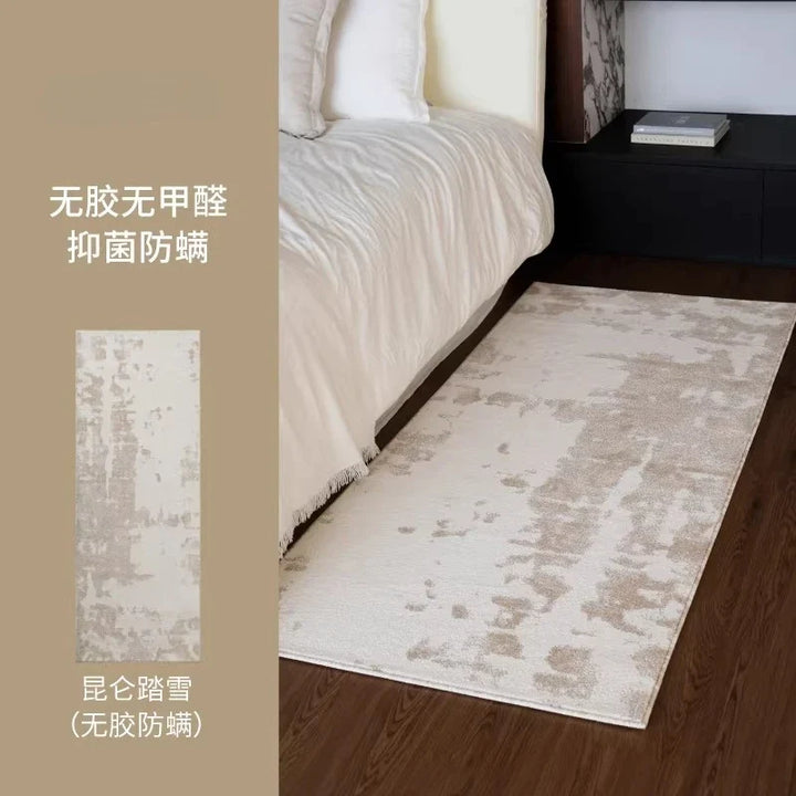 Minimalism Carpets for Living Room Cream Style Bedroom Decor Carpet Plush Stripe Bedside Rug Fluffy Soft Home Thicken Floor Mat