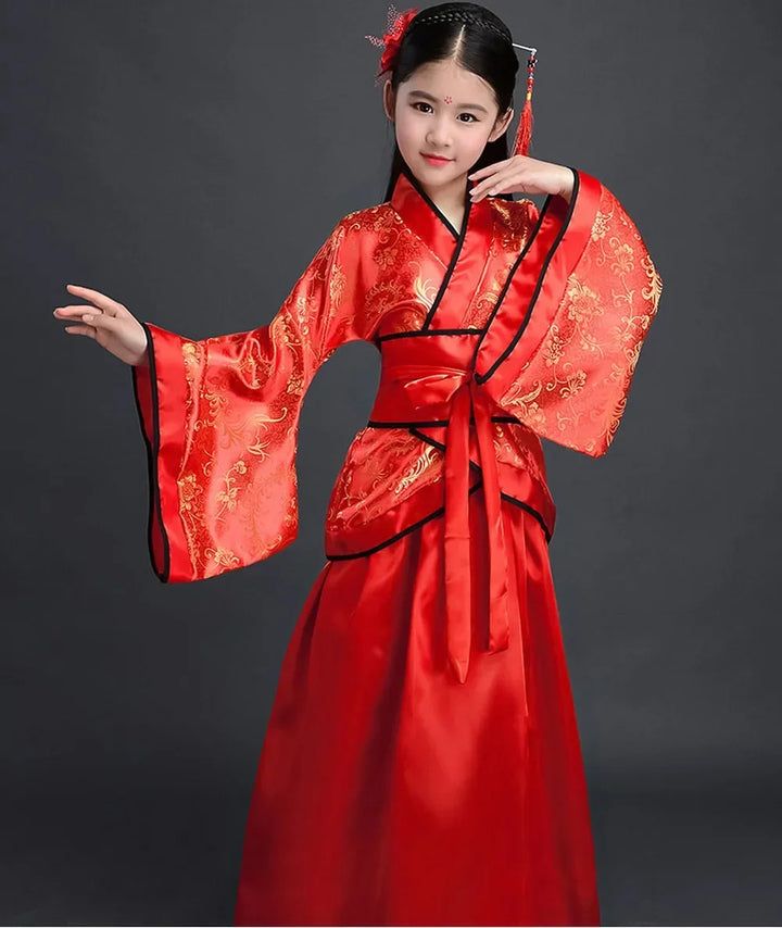 Girls’ Traditional Chinese-Inspired Dress Costume