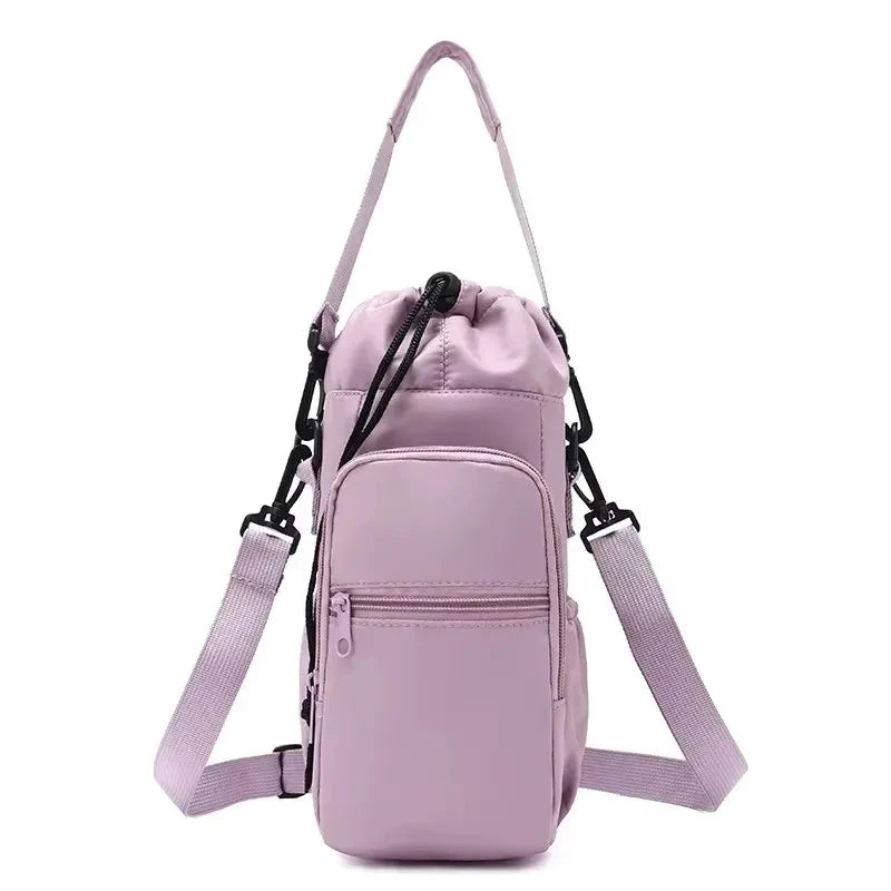 Portable Insulated Water Bottle Carrier Bag with Phone Pocket