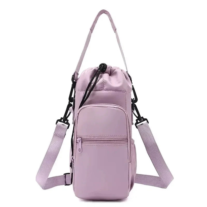 Portable Insulated Water Bottle Carrier Bag with Phone Pocket