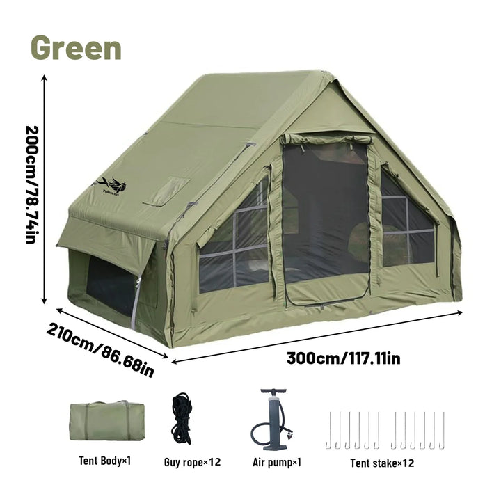 PAKICETUS 4–8 Person Inflatable Water-Resistant Camping Tent