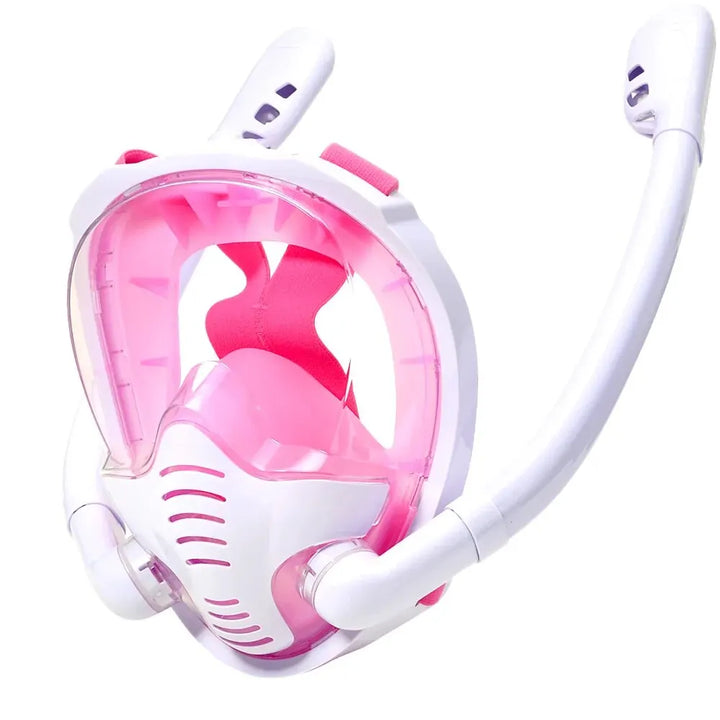 180° Panoramic Full-Face Snorkel Mask with Dual Snorkels