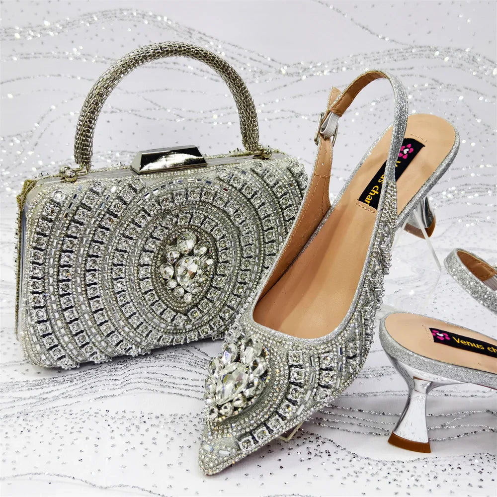 Italian Butterfly Wedding Shoes & Matching Bag Set EDS59 – Turquoise
