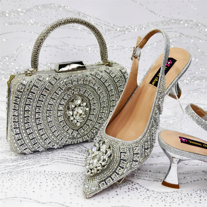 Italian Butterfly Wedding Shoes & Matching Bag Set EDS59 – Turquoise
