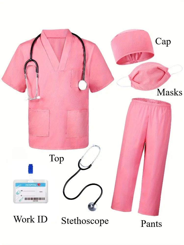 Kids’ Doctor & Nurse Costume – Medical Role-Play Outfit