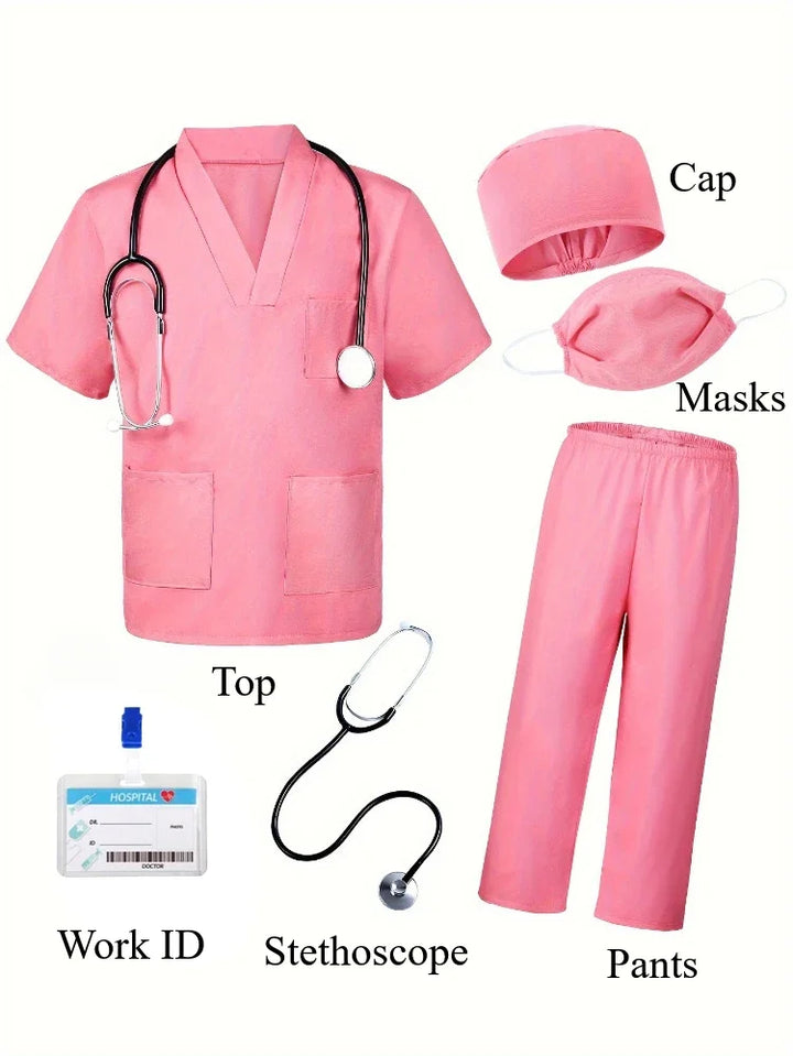 Kids’ Doctor & Nurse Costume – Medical Role-Play Outfit