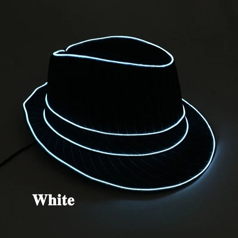 Multicolor LED Light-Up Fedora Hat – Rave, Dance & Party Accessory